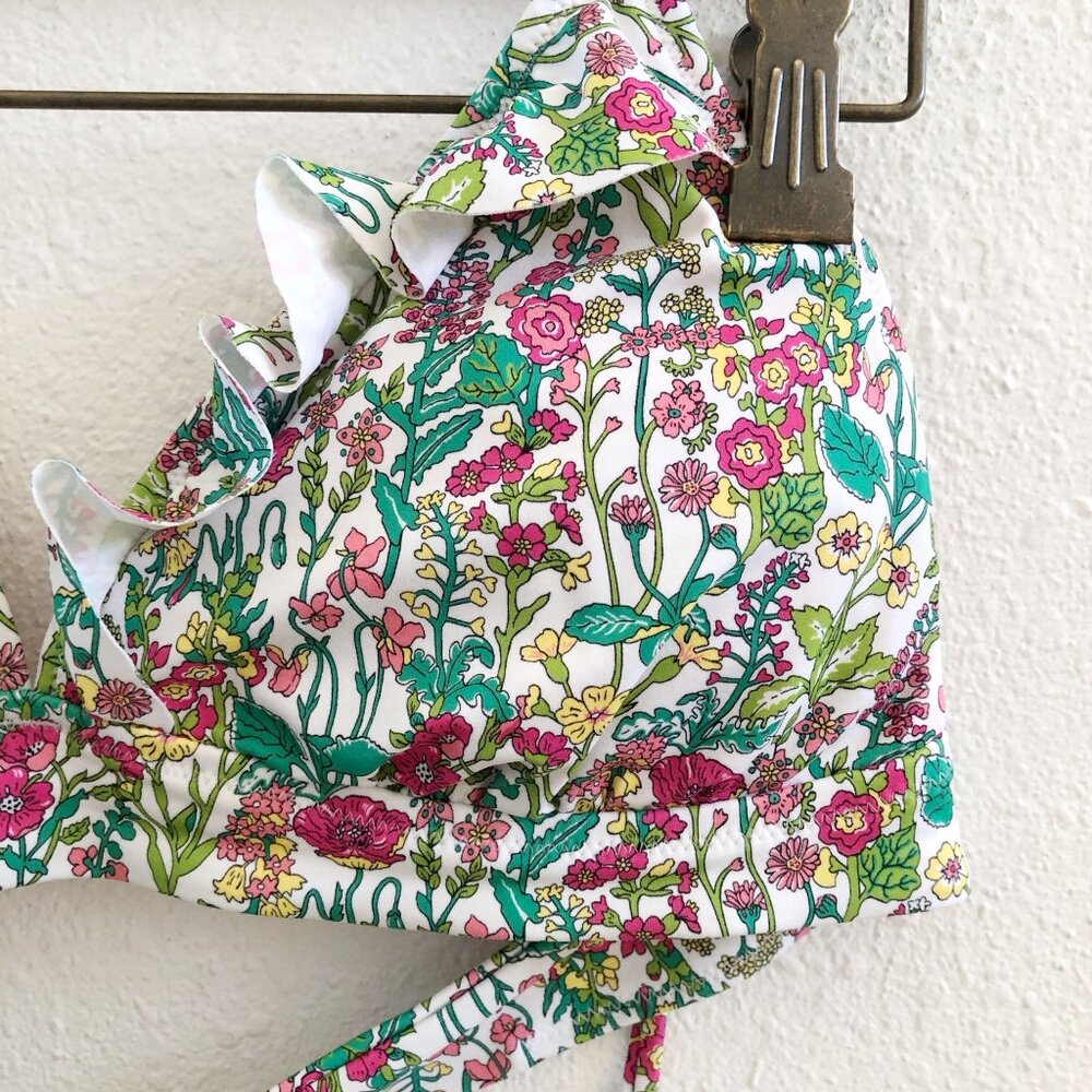 J.CREW‎ x LIBERTY Ruffle String Bikini Set Size Large - Picture 4 of 15